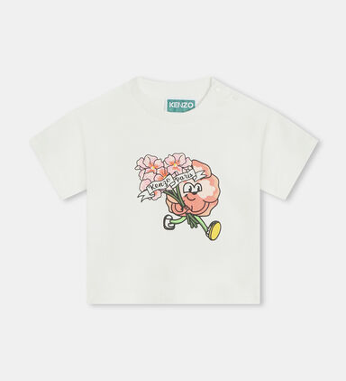 Flower Logo Printed Jersey T-shirt