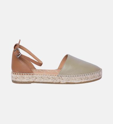 Drew Leather Flat Espadrilles