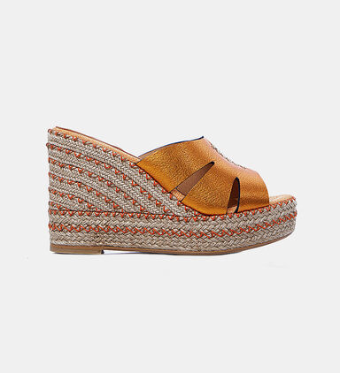 Wedge-heeled Jute Slippers