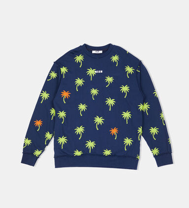 Cotton Palm Tree-print Sweatshirt