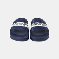 Contrasting Oversized Logo Slippers