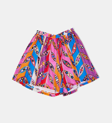 Cotton All-over Print Skirt