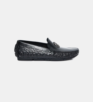 Monogram Snakeskin Effect Loafers