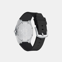 Moon Phase Rubber Strap Quartz Watch