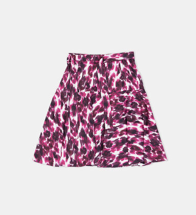 All-over Printed Flared Skirt