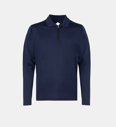 Half-zip Collar Long Sleeve Polo