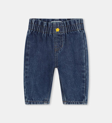 Back Patch Pockets Denim Pant