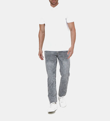 Washed Cotton 5-pockets Denim Pants