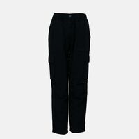 Famulily Women's Cotton Linen Wide Leg Pant Casual Loose Drawstring Cropped  Trousers with Pockets, #1 Black, M price in UAE,  UAE
