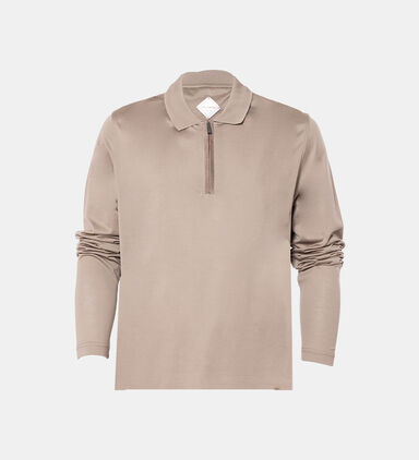 Half-zip Collar Long Sleeve Polo