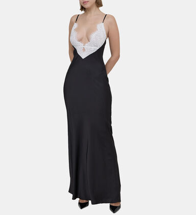 Vito Lace Charmeuse Maxi Slip Dress