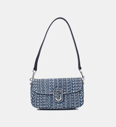 The Monogram Sun-faced Denim Clover Shoulder Bag