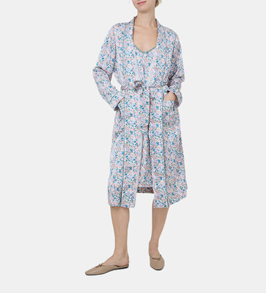 Polyester Floral Dressing Gown