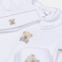 Cotton Bear Pattern Dungarees 4-piece Ser