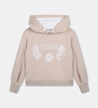 Logo-embroidery Hooded Sweater