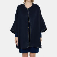 Suede Single Button Cape