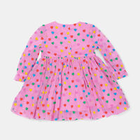 Hearts Pleated Skirt Mini Dress