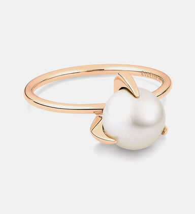 Maria Single Pearl Bead Ring 18k