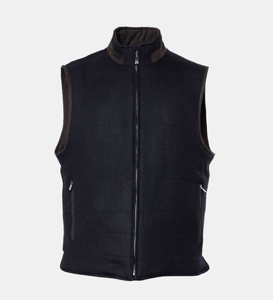 Wool Twill Zipped Waistcoat