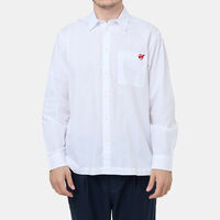 Peace Bird-embroidery Button-down Shirt