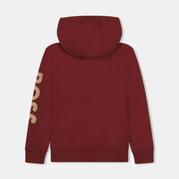 Zip-up Fleece Hoodie With Sleeve Logo