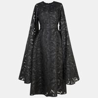 Shadow Bird Cape Sleeves Dress