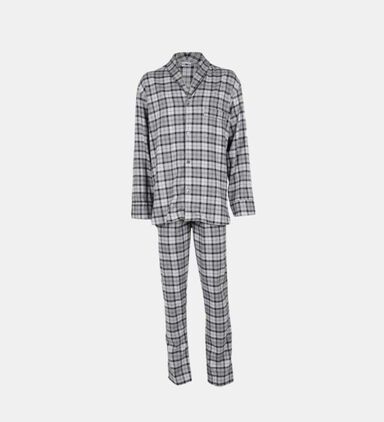 Cotton Checked Long Pajama