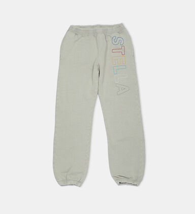 Embroidered Logo Knitted Cotton Joggers