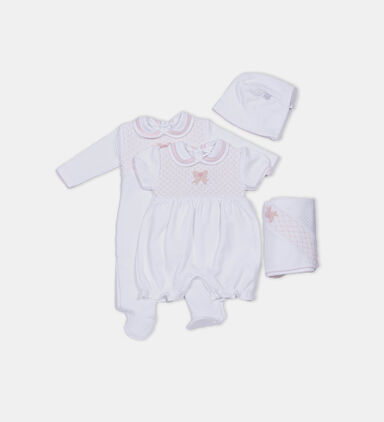 Bow Dungarees 3-piece Set