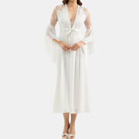 Sarin Ruffle Sleeve Robe Gown Set