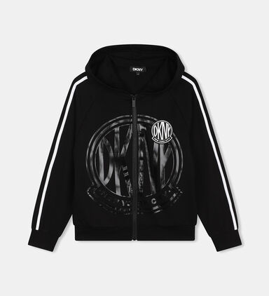 Logo Illustration Zipped Cardigan