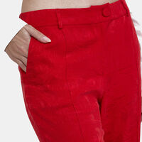 Diagonal Zipper High-waisted Pants