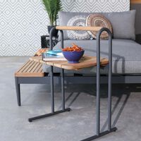 Aluminum Teak Wood Portable Table