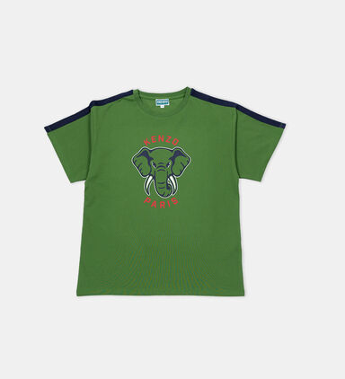 Elephant Print Cotton T-shirt