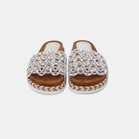 Jesy Rafia Round-toe Slippers