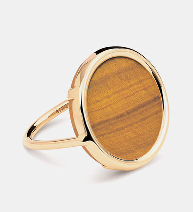 Ever Tiger Eye Disc Ring 18k