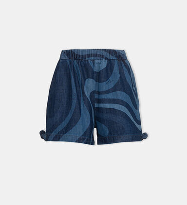 Bow-detailed Printed Shorts