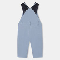 Logo Trims Cotton Baby Dungarees