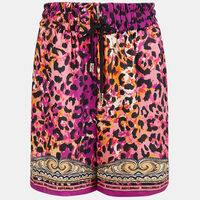 Leopard-print Elastic Waist Shorts