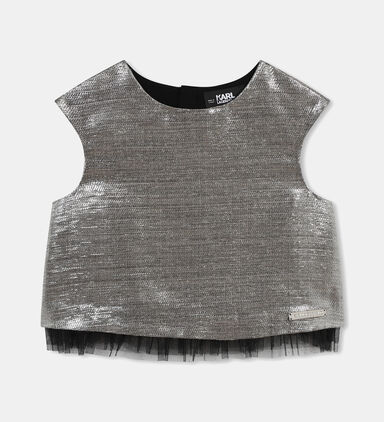 Metallic Sleeveless Blouse