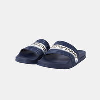 Contrasting Oversized Logo Slippers