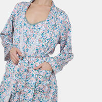 Polyester Floral Dressing Gown