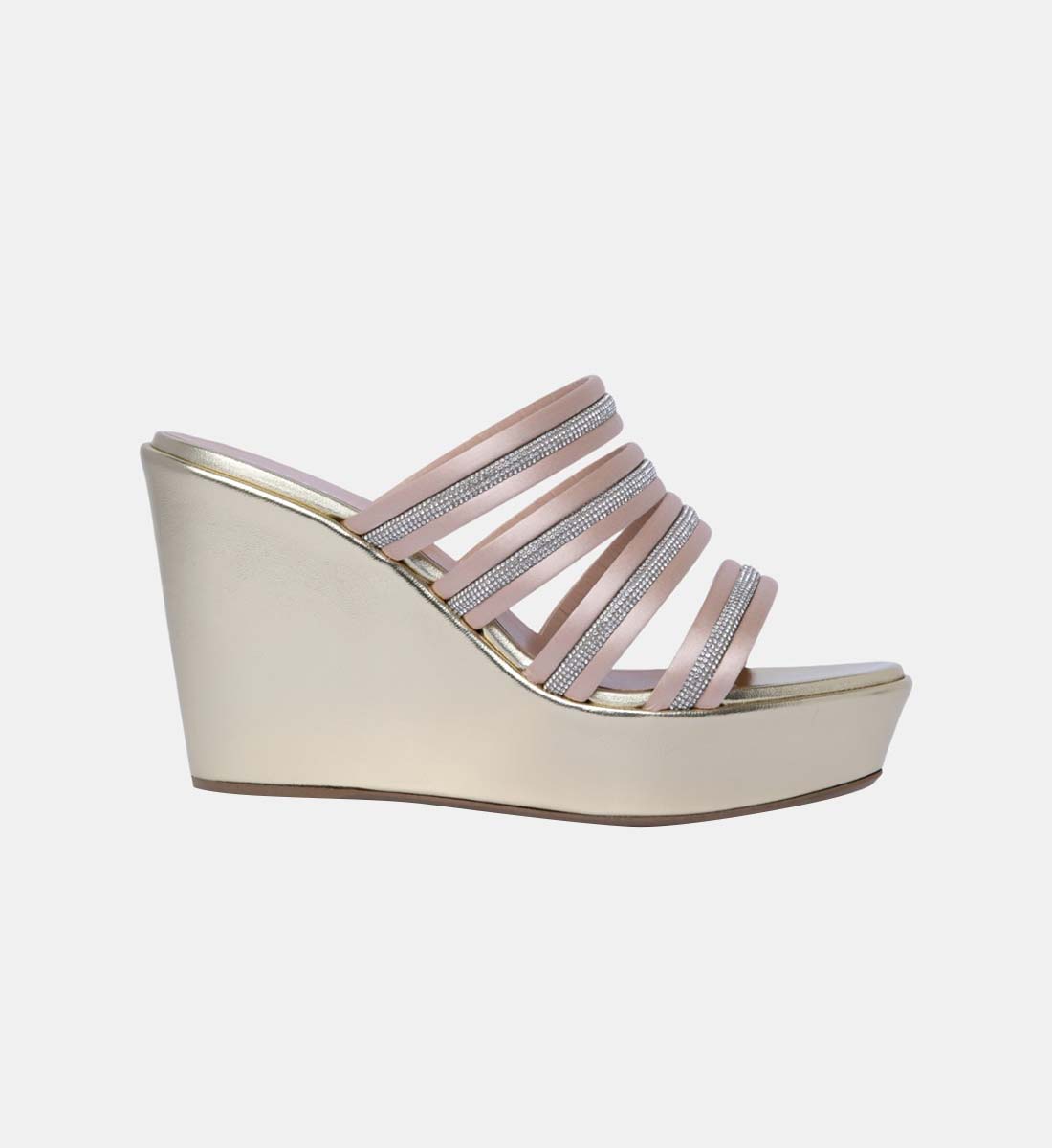 Crystal discount wedge sandals