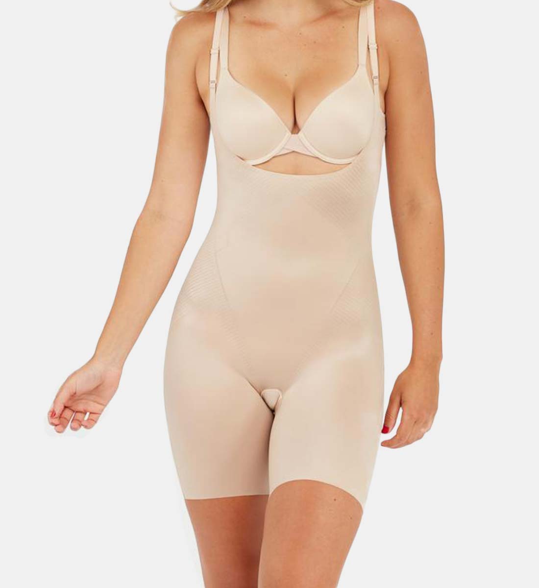 Spanx - Open-bust Mid-thigh Bodysuit - Bodyshorts - Galeries Lafayette UAE